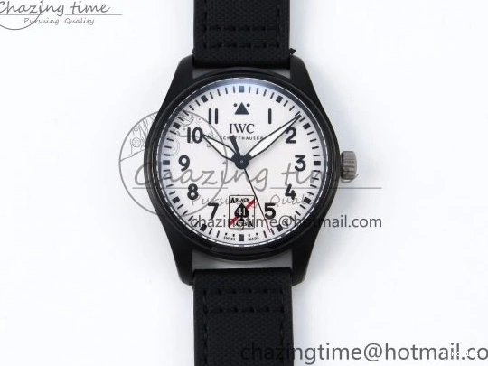 MIROTIME 0118 Pilot Black Ace BLSF 1:1 Best Edition White Lume Dial on Black Nylon Strap MIYOTA OnTrend 7021